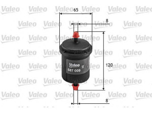 VALEO 587009 kuro filtras 
 Techninės priežiūros dalys -> Papildomas remontas
71711048, 71736101, 7585348, 7606404