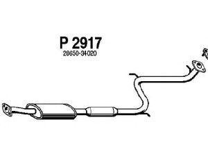FENNO P2917 vidurinis duslintuvas 
 Išmetimo sistema -> Duslintuvas
28650-34020, 28650-34120, 28650-34121
