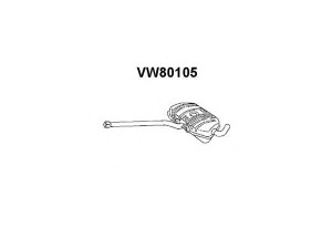 VENEPORTE VW80105 priekinis duslintuvas 
 Išmetimo sistema -> Duslintuvas
535253409, 535253409H