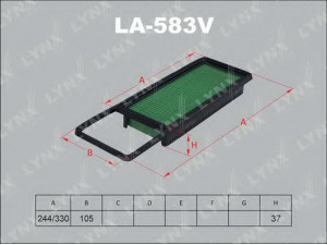 LYNXauto LA-583V oro filtras 
 Techninės priežiūros dalys -> Techninės priežiūros intervalai
17220-PWA-003, 17220-PWC-000, 17220-PWC-505HE