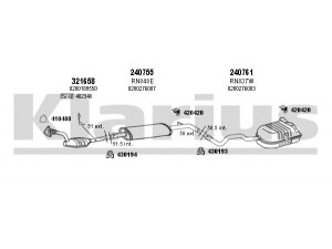 KLARIUS 720896E išmetimo sistema 
 Išmetimo sistema -> Išmetimo sistema, visa