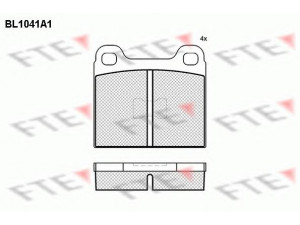 FTE BL1041A1 stabdžių trinkelių rinkinys, diskinis stabdys 
 Techninės priežiūros dalys -> Papildomas remontas
171 698 151 E, 811 698 151, 861 698 151