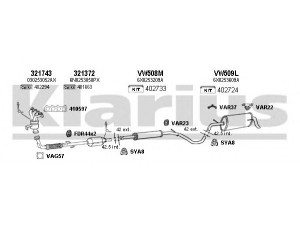 KLARIUS 790235U išmetimo sistema 
 Išmetimo sistema -> Išmetimo sistema, visa