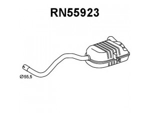 VENEPORTE RN55923 galinis duslintuvas 
 Išmetimo sistema -> Duslintuvas
200108433R, 8200189573