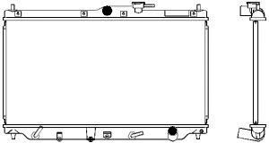 SAKURA  Automotive 2211-1006 radiatorius, variklio aušinimas