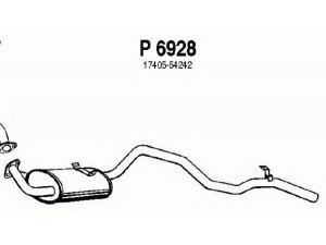 FENNO P6928 galinis duslintuvas 
 Išmetimo sistema -> Duslintuvas
17405-54240, 17405-54242
