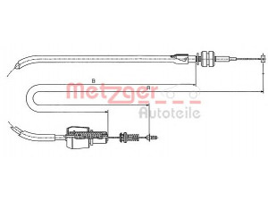 METZGER 11.1247 akceleratoriaus trosas 
 Kuro mišinio formavimas -> Karbiuratorius, sistema -> Valdymo sąsajos/amortizatorius/kameros
847172, 90530812