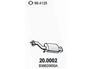ASSO 20.0002 katalizatoriaus keitiklis 
 Išmetimo sistema -> Katalizatoriaus keitiklis
B38320600G, B38620600A, B61S20600D