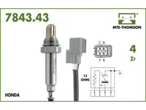 MTE-THOMSON 7843.43.040 lambda jutiklis 
 Variklis -> Variklio elektra
35531-P1H-E01, 36531-P06-A11, 36531-P06-A12