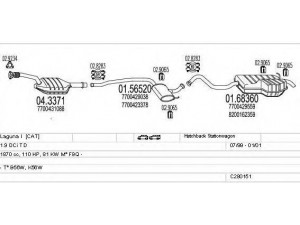 MTS C280151006701 išmetimo sistema 
 Išmetimo sistema -> Išmetimo sistema, visa