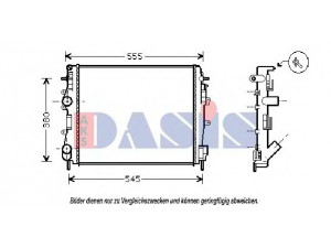 AKS DASIS 180009N radiatorius, variklio aušinimas 
 Aušinimo sistema -> Radiatorius/alyvos aušintuvas -> Radiatorius/dalys
8200072712, 8200240818