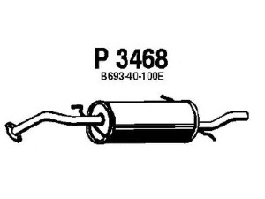 FENNO P3468 galinis duslintuvas 
 Išmetimo sistema -> Duslintuvas
B693-40-100B, B693-40-100C, B693-40-100D