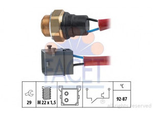 FACET 7.5144 temperatūros jungiklis, radiatoriaus ventiliatorius 
 Aušinimo sistema -> Siuntimo blokas, aušinimo skysčio temperatūra
40 86 690, 41 10 508, 95 69 054