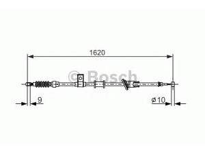 BOSCH 1 987 477 893 trosas, stovėjimo stabdys 
 Stabdžių sistema -> Valdymo svirtys/trosai