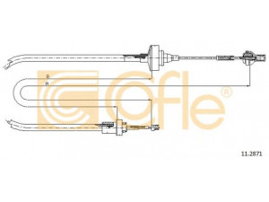 COFLE 11.2871 sankabos trosas 
 Dviratė transporto priemonės -> Kabeliai ir tachometro velenaai -> Sankabos trosas
7700787470, 7700811013, 7700834725