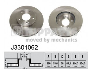 NIPPARTS J3301062 stabdžių diskas 
 Stabdžių sistema -> Diskinis stabdys -> Stabdžių diskas
40206-04U00, 40206-04U02, 40206-04U03