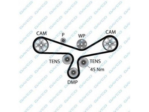 DAYCO 94835 paskirstymo diržas 
 Techninės priežiūros dalys -> Papildomas remontas
078109119C, 078109119G, 078109119H