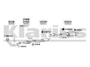KLARIUS 960307U išmetimo sistema 
 Išmetimo sistema -> Išmetimo sistema, visa