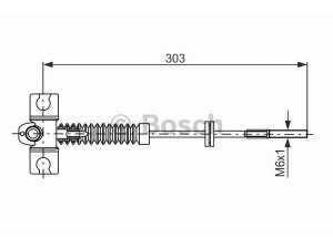 BOSCH 1 987 477 982 trosas, stovėjimo stabdys 
 Stabdžių sistema -> Valdymo svirtys/trosai
36402 2F000