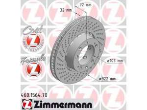 ZIMMERMANN 460.1564.70 stabdžių diskas 
 Stabdžių sistema -> Diskinis stabdys -> Stabdžių diskas
993 351 045 00, 993 351 045 10
