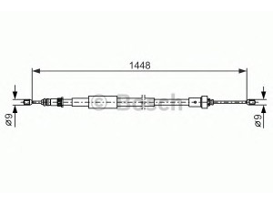 BOSCH 1 987 482 386 trosas, stovėjimo stabdys 
 Stabdžių sistema -> Valdymo svirtys/trosai
82 00 270 181, 82 00 673 259
