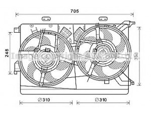 AVA QUALITY COOLING FT7607 ventiliatorius, radiatoriaus 
 Aušinimo sistema -> Oro aušinimas
51770406, 51770412, 51770418