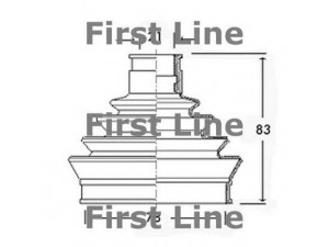 FIRST LINE FCB2273 gofruotoji membrana, kardaninis velenas 
 Ratų pavara -> Gofruotoji membrana
6U0407283