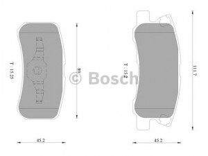 BOSCH 0 986 AB1 130 stabdžių trinkelių rinkinys, diskinis stabdys 
 Techninės priežiūros dalys -> Papildomas remontas
MN102628, 4605A447, 4605A448, 4605A487