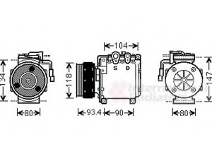 VAN WEZEL 3200K212 kompresorius, oro kondicionierius 
 Oro kondicionavimas -> Kompresorius/dalys
MR189104, MR233478