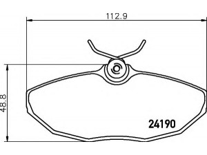HELLA 8DB 355 011-961 stabdžių trinkelių rinkinys, diskinis stabdys 
 Techninės priežiūros dalys -> Papildomas remontas
C2C8342