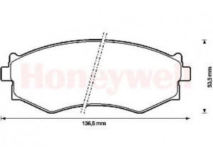 BENDIX 572338B stabdžių trinkelių rinkinys, diskinis stabdys