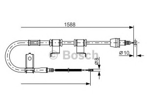 BOSCH 1 987 482 359 trosas, stovėjimo stabdys 
 Stabdžių sistema -> Valdymo svirtys/trosai
59770 1G300