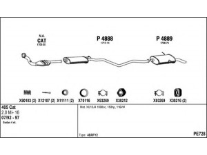 FENNO PE728 išmetimo sistema 
 Išmetimo sistema -> Išmetimo sistema, visa