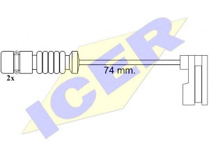 ICER 610397 E C įspėjimo kontaktas, stabdžių trinkelių susidėvėjimas 
 Stabdžių sistema -> Susidėvėjimo indikatorius, stabdžių trinkelės
210 540 01 17, 210 540 11 17