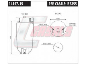 CASALS B2355 dėklas, pneumatinė pakaba