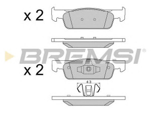 BREMSI BP3512 stabdžių trinkelių rinkinys, diskinis stabdys
410602581R, 410605612R, 8201377565