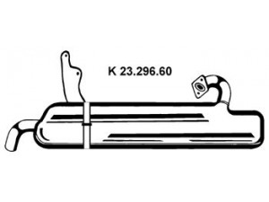 EBERSPÄCHER 23.296.60 katalizatoriaus keitiklis 
 Išmetimo sistema -> Katalizatoriaus keitiklis
0002932V008, 0002932V010