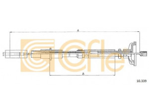 COFLE 10.339 sankabos trosas 
 Dviratė transporto priemonės -> Kabeliai ir tachometro velenaai -> Sankabos trosas
191721335C, 191721335M