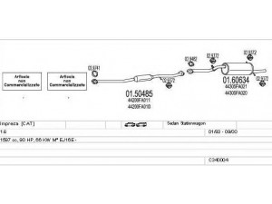 MTS C340004004856 išmetimo sistema 
 Išmetimo sistema -> Išmetimo sistema, visa