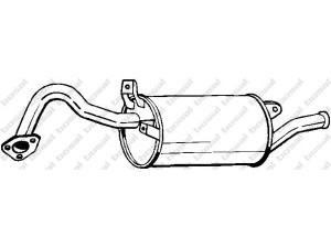 BOSAL 177-159 galinis duslintuvas 
 Išmetimo sistema -> Duslintuvas
MB 838130, MB 925846, XB 925846