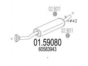 MTS 01.59080 vidurinis duslintuvas
60583943