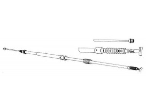 KAWE FA02159 trosas, stovėjimo stabdys 
 Stabdžių sistema -> Valdymo svirtys/trosai
7615342, 7615342