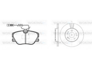 WOKING 80893.00 stabdžių rinkinys, diskiniai stabdžiai 
 Stabdžių sistema -> Diskinis stabdys -> Stabdžių remonto rinkinys
0004209920, 0014200720, 0024209920
