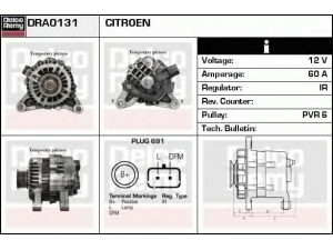 DELCO REMY DRA0131 kintamosios srovės generatorius 
 Elektros įranga -> Kint. sr. generatorius/dalys -> Kintamosios srovės generatorius
A1TA3392, A1TA3392A, A1TA3392C