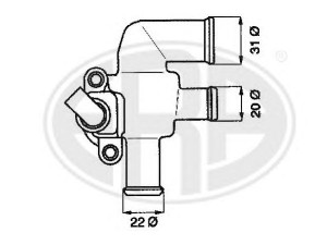 ERA 350197 termostatas, aušinimo skystis 
 Aušinimo sistema -> Termostatas/tarpiklis -> Thermostat
660 200 03 15, 660 200 05 15, 0004698V002