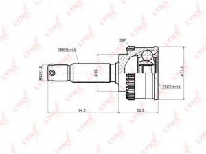 LYNXauto CO-3610 jungčių komplektas, kardaninis velenas 
 Ratų pavara -> Sujungimai/komplektas
49507-02A00, 49507-02A10, 49507-05A00