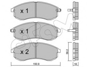 CIFAM 822-482-0 stabdžių trinkelių rinkinys, diskinis stabdys 
 Techninės priežiūros dalys -> Papildomas remontas
MN102622, MR977365