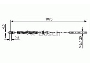 BOSCH 1 987 477 310 trosas, stovėjimo stabdys 
 Stabdžių sistema -> Valdymo svirtys/trosai
5 22 614, 5 22 642, 90445986, 90538699