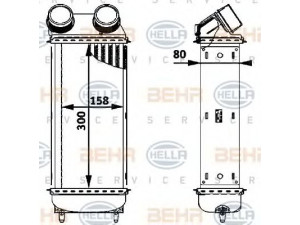 HELLA 8ML 376 723-561 tarpinis suslėgto oro aušintuvas, kompresorius 
 Variklis -> Oro tiekimas -> Įkrovos agregatas (turbo/superįkrova) -> Tarpinis suslėgto oro aušintuvas
0384.H1