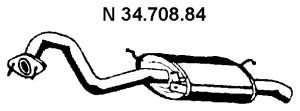 EBERSPÄCHER 34.708.84 galinis duslintuvas 
 Išmetimo sistema -> Duslintuvas
308162064, 30816208